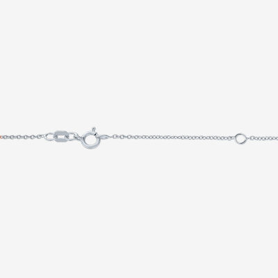 "Fur Mama" Womens Diamond Accent Natural White Diamond Sterling Silver 18 Inch Pendant Necklace