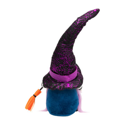 Northlight 14in Black And Purple Witch Halloween Gnome