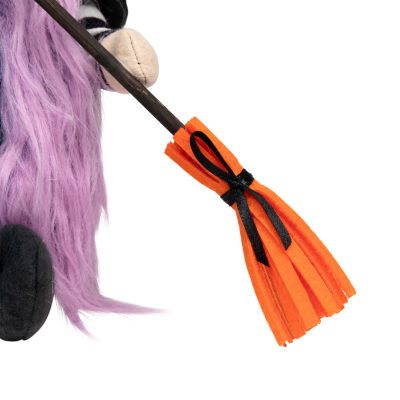 Northlight 14in Black And Purple Witch Halloween Gnome