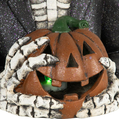 Northlight 23.5in Led Skeleton With Jack-O-Lantern Halloween Tabletop Decor