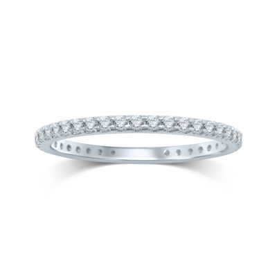 1/2 CT.T.W. Natural Diamond 14K White Gold Eternity Band