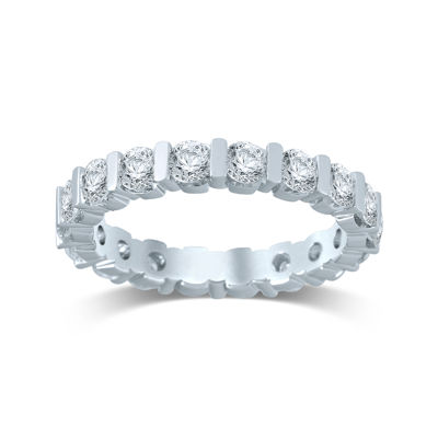 2 CT.T.W. Natural Diamond 14K White Gold Eternity Band