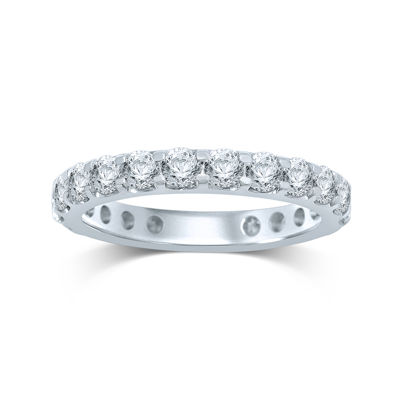 2 CT.T.W. Natural Diamond 14K White Gold Eternity Band