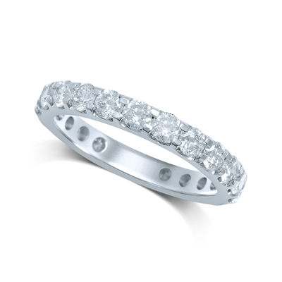 2 CT.T.W. Natural Diamond 14K White Gold Eternity Band