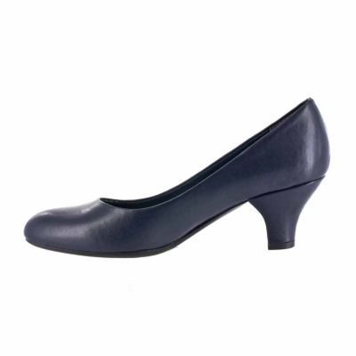 Easy Street Fabulous Womens Round Cone Heel Pumps