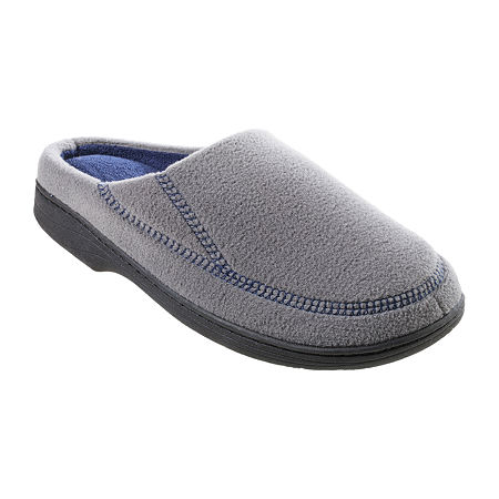 Isotoner Mens Clog Slippers, Medium, Gray