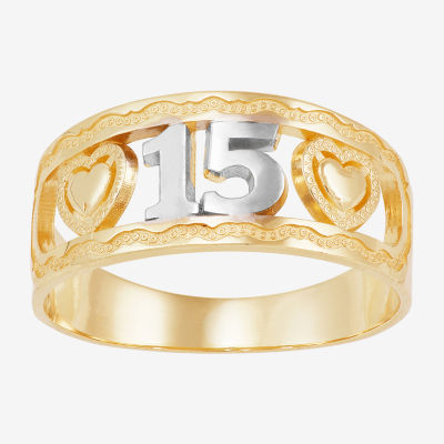 14K Gold Heart Band