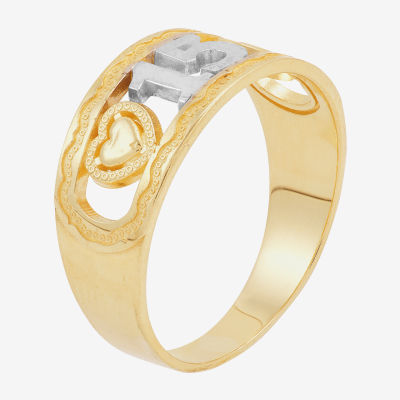 14K Gold Heart Band