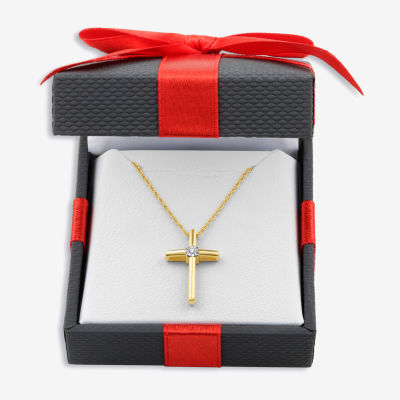 YES, PLEASE! Diamond-Accent Sterling Silver Cross Pendant Necklace