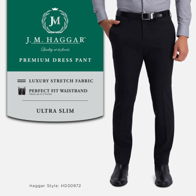 J.M Haggar® Mens 4 Way Stretch Slim Fit Flat Front Dress Pant