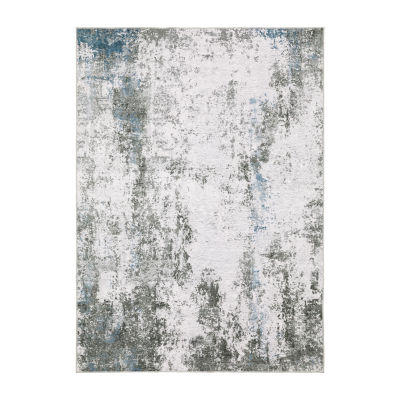 Covington Home Mirabelle Marbled Abstract Washable Indoor Rectangular Area Rug