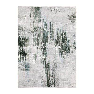 Covington Home Mirabelle Distressed Abstract Washable Indoor Rectangular Area Rug
