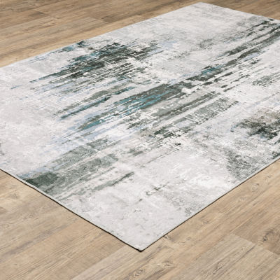 Covington Home Mirabelle Distressed Abstract Washable Indoor Rectangular Area Rug