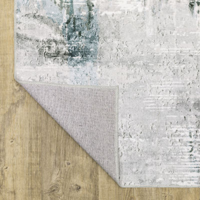 Covington Home Mirabelle Distressed Abstract Washable 2'X8' Indoor Rectangular Runner