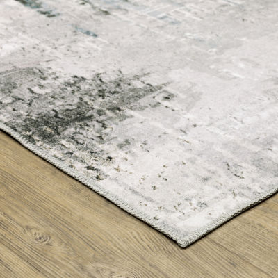 Covington Home Mirabelle Distressed Abstract Washable 2'X8' Indoor Rectangular Runner