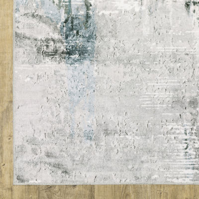 Covington Home Mirabelle Distressed Abstract Washable 2'X8' Indoor Rectangular Runner