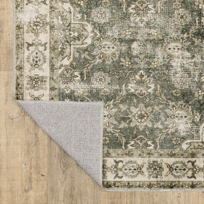 Covington Home Mirabelle Faded Oriental Washable Indoor Rectangular Area Rug