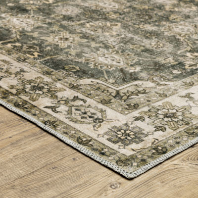 Covington Home Mirabelle Faded Oriental Washable Indoor Rectangular Area Rug