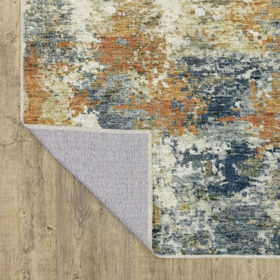 Covington Home Mirabelle Patina Abstract Washable Indoor Rectangular Area Rug