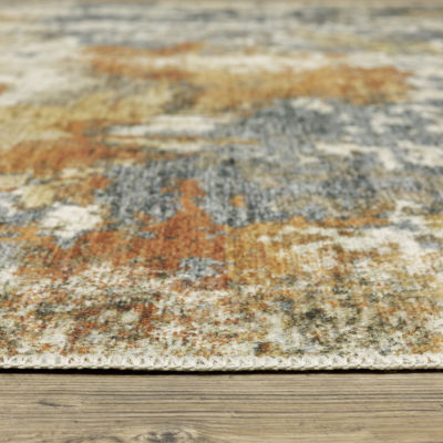 Covington Home Mirabelle Patina Abstract Washable Indoor Rectangular Area Rug