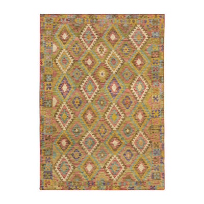 Covington Home Mirabelle Tribal Inspirations Geometric Washable Indoor Rectangular Area Rug