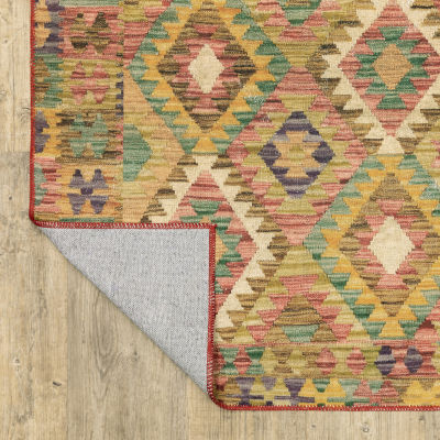 Covington Home Mirabelle Tribal Inspirations Geometric Washable 2'X8' Indoor Rectangular Runner