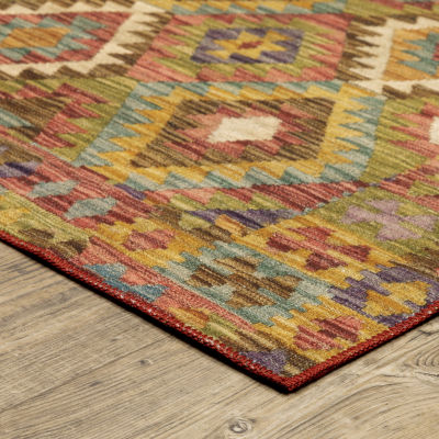 Covington Home Mirabelle Tribal Inspirations Geometric Washable 2'X8' Indoor Rectangular Runner