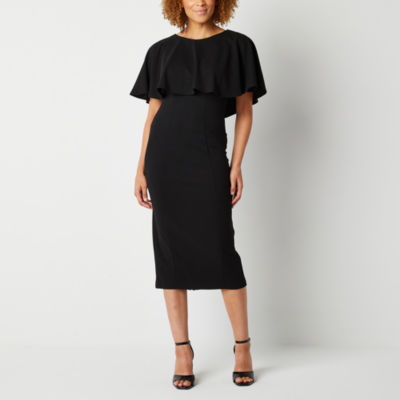 Danny & Nicole Short Sleeve Midi Sheath Dress