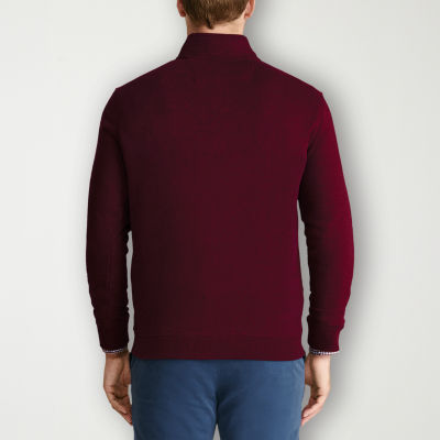 IZOD Jaspe Fleece Mens Mock Neck Long Sleeve Quarter-Zip Pullover