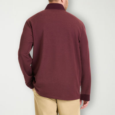 Van Heusen Big and Tall Mens Long Sleeve Quarter-Zip Pullover