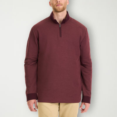 Van Heusen Big and Tall Mens Long Sleeve Quarter-Zip Pullover