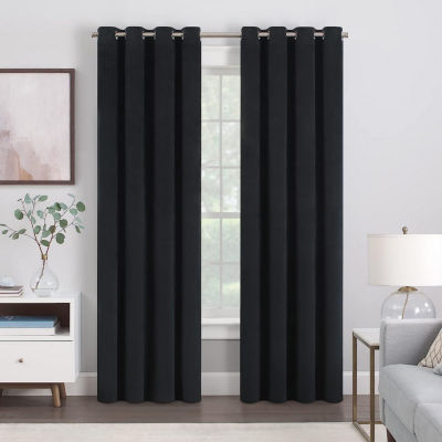 Eclipse Allira Light-Filtering Grommet Top Set of 2 Curtain Panel