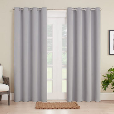 Eclipse Brockfield Blackout Grommet Top Single Patio Door Curtain