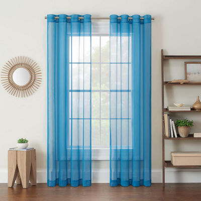 Eclipse Calia Grommet Top Sheer Set of 2 Curtain Panels