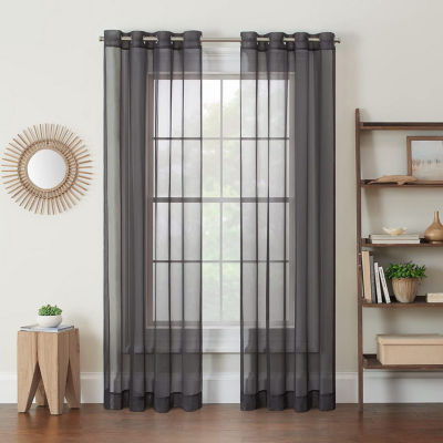 Eclipse Calia Grommet Top Sheer Set of 2 Curtain Panel