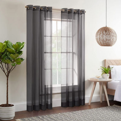 Eclipse Calia Grommet Top Sheer Set of 2 Curtain Panel