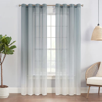 Eclipse Indus Light-Filtering Grommet Top Set of 2 Curtain Panel