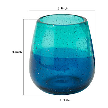 Mesa Mia Chapala Blue Ombre 4-pc. Tumbler Glass Set, Color: Cielo