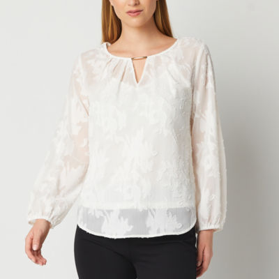 liz claiborne womens keyhole neck short sleeve blouse