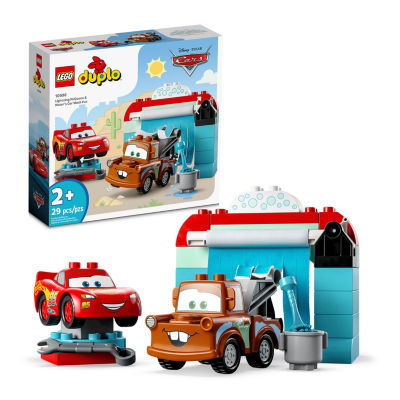 Duplo Disney And Pixars Cars Lightning Mcqueen & Maters Car Wash Fun (29 Pieces)