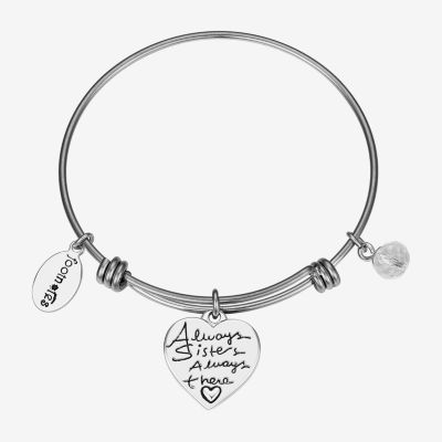 Footnotes Sisters Stainless Steel Bangle Bracelet