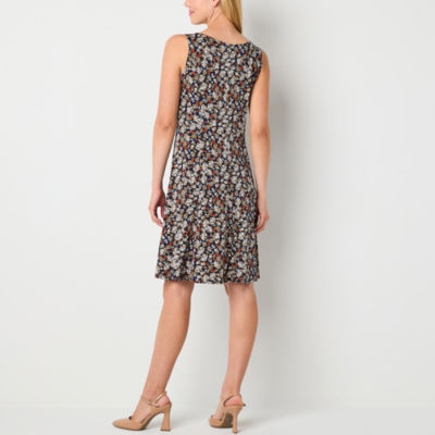 Perceptions Womens Petite Floral Jacket Dress
