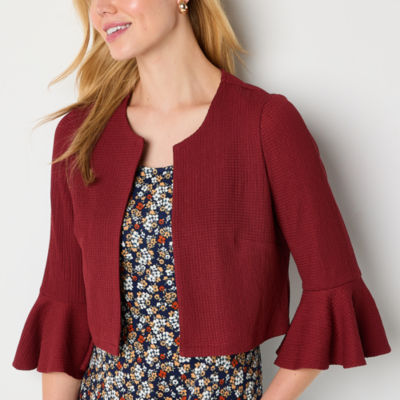 Perceptions Womens Petite Floral Jacket Dress