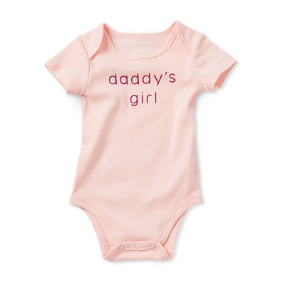 Okie Dokie Baby Girls Round Neck Short Sleeve Bodysuit