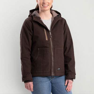 Berne Modern Softstone Duck Womens Water Resistant Hooded Lined Heavyweight Work Jacket