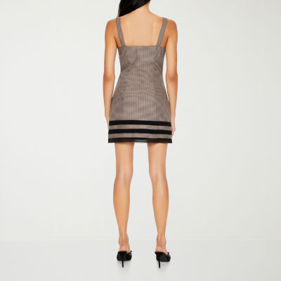 Forever 21 Bow Detail Mini Womens Sleeveless Checked A-Line Dress Juniors