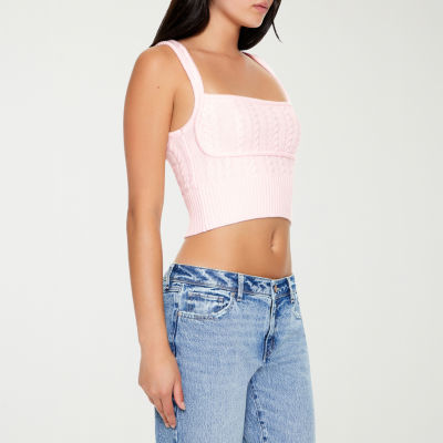 Forever 21 Womens Square Neck Sleeveless Crop Top Juniors