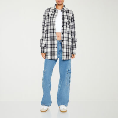 Forever 21 Plaid Shacket Lightweight Juniors Shirt Jacket