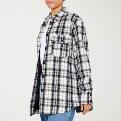 Forever 21 Plaid Shacket Lightweight Juniors Shirt Jacket