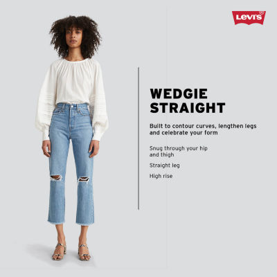 Levi's Wedgie Womens High Rise Straight Leg Jean